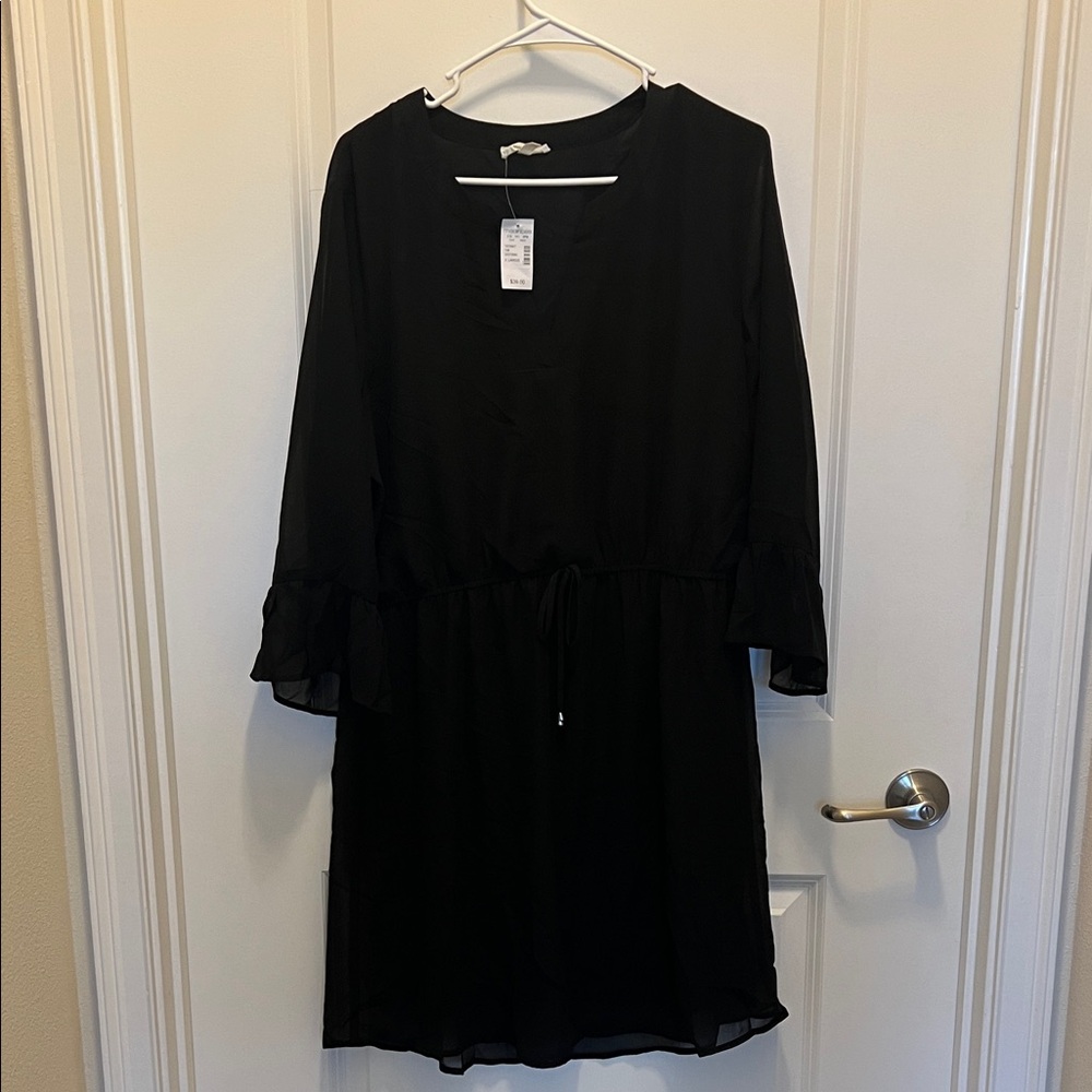NWT Maurices Black Long Sleeve Dress